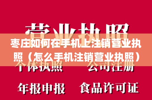 枣庄如何在手机上注销营业执照（怎么手机注销营业执照）