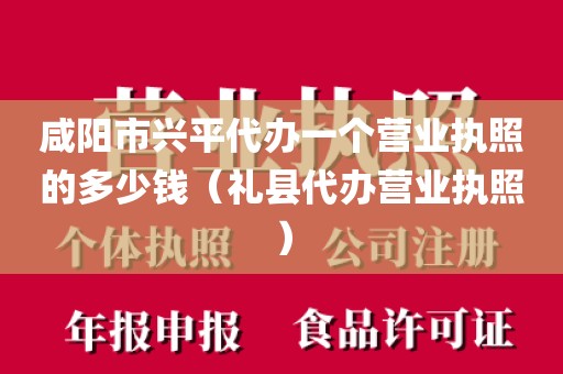 咸阳市兴平代办一个营业执照的多少钱（礼县代办营业执照）