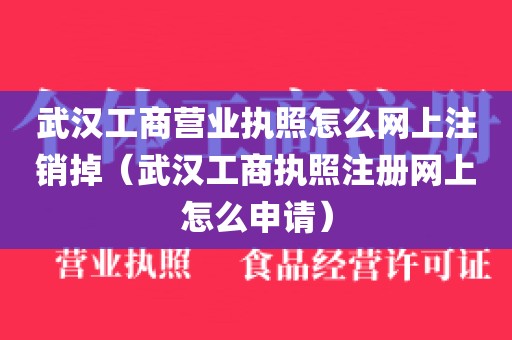 武汉工商营业执照怎么网上注销掉（武汉工商执照注册网上怎么申请）