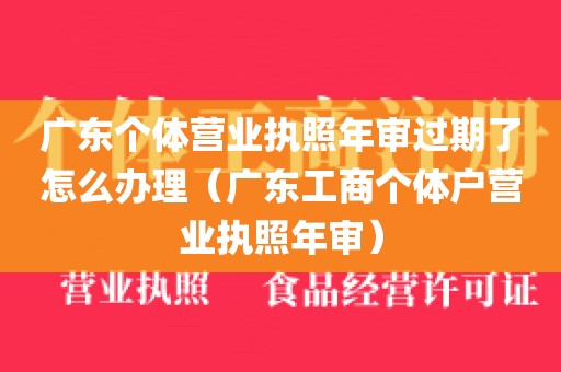 广东个体营业执照年审过期了怎么办理（广东工商个体户营业执照年审）