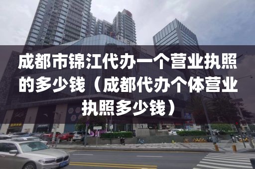 成都市锦江代办一个营业执照的多少钱（成都代办个体营业执照多少钱）