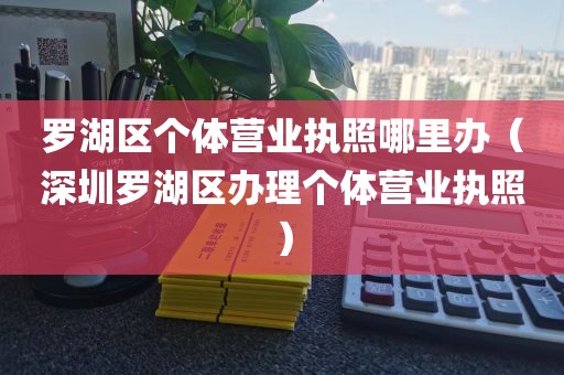 罗湖区个体营业执照哪里办（深圳罗湖区办理个体营业执照）