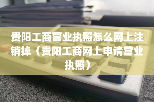 贵阳工商营业执照怎么网上注销掉（贵阳工商网上申请营业执照）