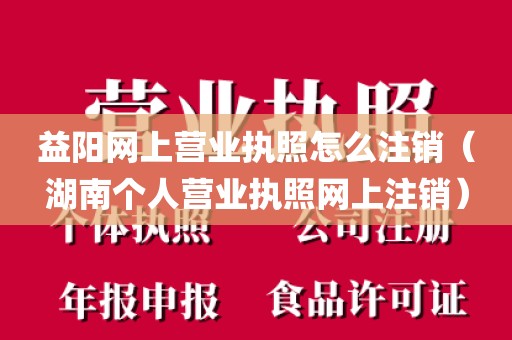 益阳网上营业执照怎么注销（湖南个人营业执照网上注销）