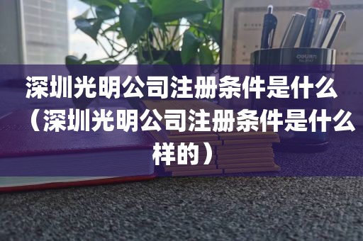 深圳光明公司注册条件是什么（深圳光明公司注册条件是什么样的）