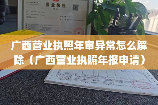 广西营业执照年审异常怎么解除（广西营业执照年报申请）