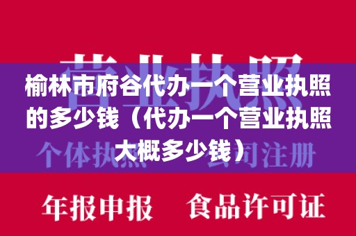 榆林市府谷代办一个营业执照的多少钱（代办一个营业执照大概多少钱）