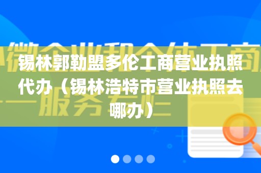 锡林郭勒盟多伦工商营业执照代办（锡林浩特市营业执照去哪办）