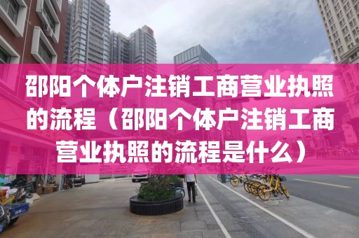 邵阳个体户注销工商营业执照的流程（邵阳个体户注销工商营业执照的流程是什么）