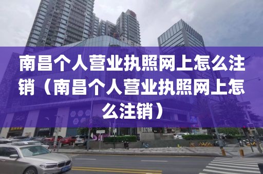 南昌个人营业执照网上怎么注销（南昌个人营业执照网上怎么注销）