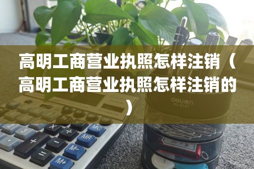 高明工商营业执照怎样注销（高明工商营业执照怎样注销的）