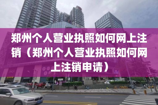 郑州个人营业执照如何网上注销（郑州个人营业执照如何网上注销申请）
