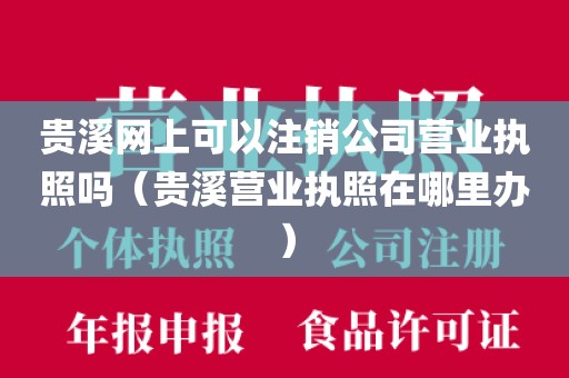 贵溪网上可以注销公司营业执照吗（贵溪营业执照在哪里办）