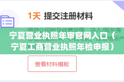 宁夏营业执照年审官网入口（宁夏工商营业执照年检申报）