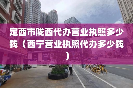 定西市陇西代办营业执照多少钱（西宁营业执照代办多少钱）