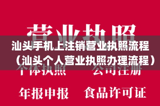 汕头手机上注销营业执照流程（汕头个人营业执照办理流程）