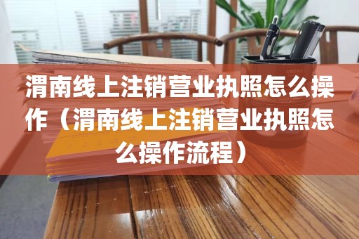 渭南线上注销营业执照怎么操作(渭南线上注销营业执照怎么操作流程)