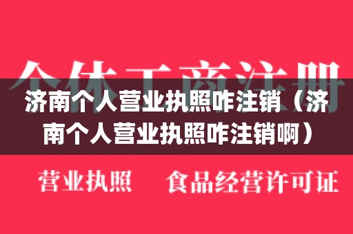 济南个人营业执照咋注销（济南个人营业执照咋注销啊）