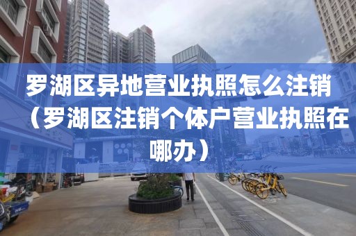 罗湖区异地营业执照怎么注销(罗湖区注销个体户营业执照在哪办)