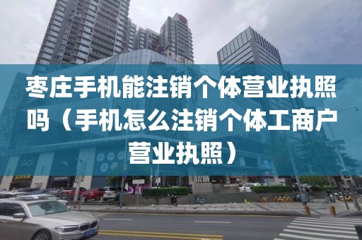 枣庄手机能注销个体营业执照吗（手机怎么注销个体工商户营业执照）
