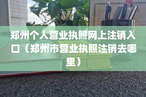 郑州个人营业执照网上注销入口（郑州市营业执照注销去哪里）