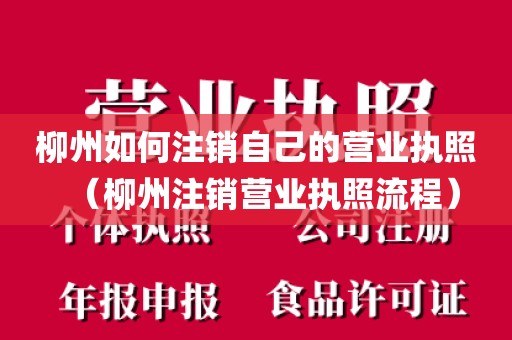 柳州如何注销自己的营业执照（柳州注销营业执照流程）