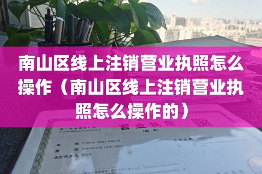 南山区线上注销营业执照怎么操作(南山区线上注销营业执照怎么操作的)