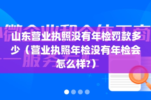 山东营业执照没有年检罚款多少(营业执照年检没有年检会怎么样?)