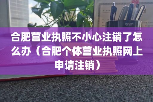 合肥营业执照不小心注销了怎么办（合肥个体营业执照网上申请注销）