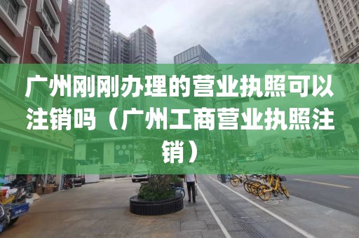 广州刚刚办理的营业执照可以注销吗(广州工商营业执照注销)