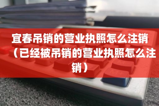 宜春吊销的营业执照怎么注销(已经被吊销的营业执照怎么注销)