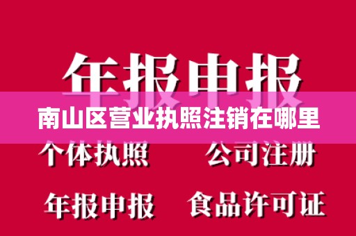 南山区营业执照注销在哪里