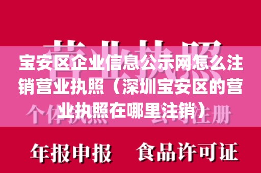 宝安区企业信息公示网怎么注销营业执照(深圳宝安区的营业执照在哪里注销)