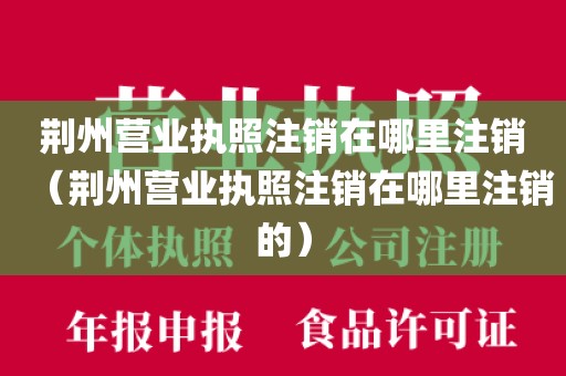 荆州营业执照注销在哪里注销（荆州营业执照注销在哪里注销的）
