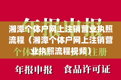 湘潭个体户网上注销营业执照流程（湘潭个体户网上注销营业执照流程视频）