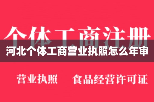 河北个体工商营业执照怎么年审