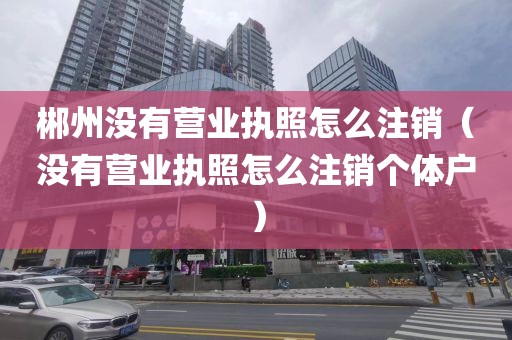 郴州没有营业执照怎么注销（没有营业执照怎么注销个体户）