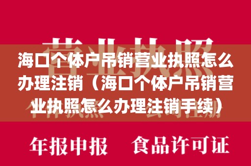 海口个体户吊销营业执照怎么办理注销（海口个体户吊销营业执照怎么办理注销手续）