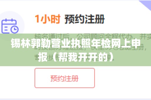 锡林郭勒营业执照年检网上申报(帮我开开的)