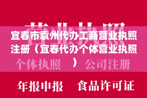 宜春市袁州代办工商营业执照注册（宜春代办个体营业执照）