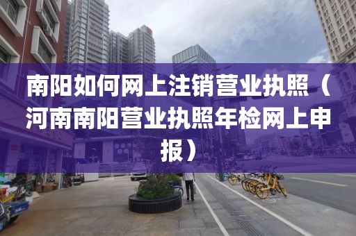 南阳如何网上注销营业执照（河南南阳营业执照年检网上申报）