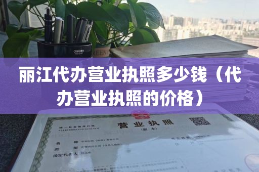 丽江代办营业执照多少钱（代办营业执照的价格）