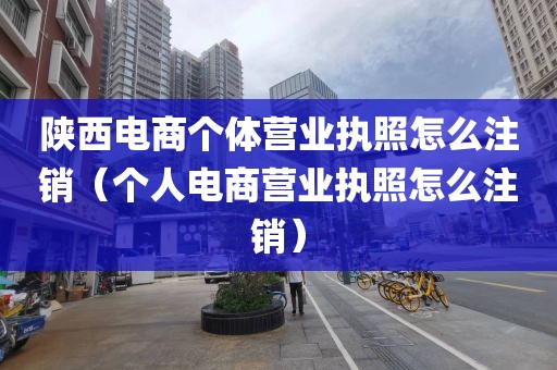 陕西电商个体营业执照怎么注销（个人电商营业执照怎么注销）