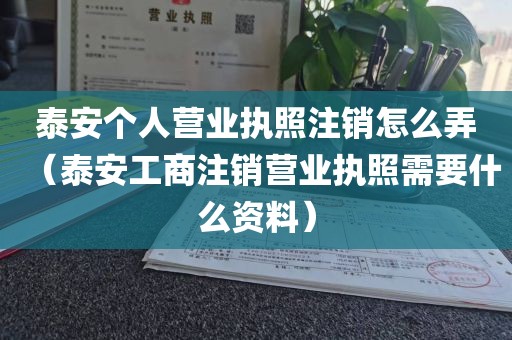 泰安个人营业执照注销怎么弄（泰安工商注销营业执照需要什么资料）