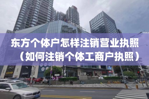 东方个体户怎样注销营业执照（如何注销个体工商户执照）