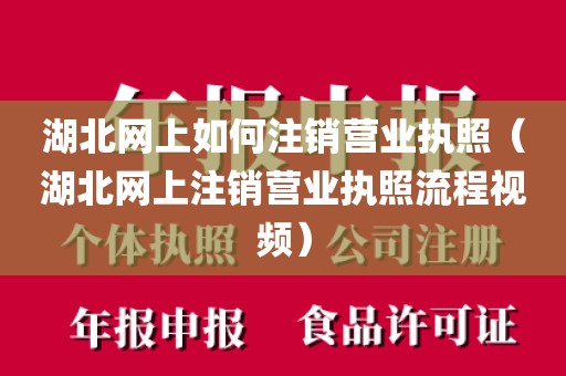湖北网上如何注销营业执照（湖北网上注销营业执照流程视频）