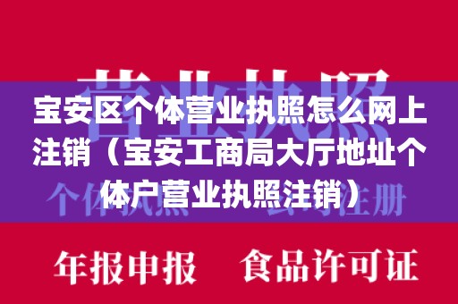 宝安区个体营业执照怎么网上注销（宝安工商局大厅地址个体户营业执照注销）