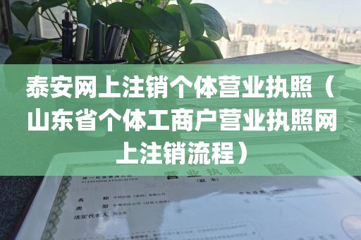 泰安网上注销个体营业执照（山东省个体工商户营业执照网上注销流程）