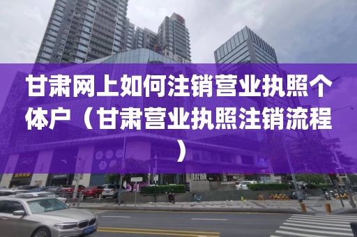 甘肃网上如何注销营业执照个体户（甘肃营业执照注销流程）