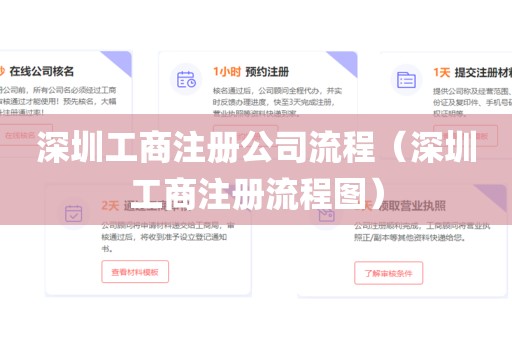 深圳工商注册公司流程(深圳工商注册流程图)